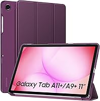 Vista 46 de MoKo Funda para Galaxy Tab A9+/A9 Plus de 11 pulgadas 2023, Funda Protectora Inteligente Delgada con Soporte y Carcasa Trasera Translúcida de PC