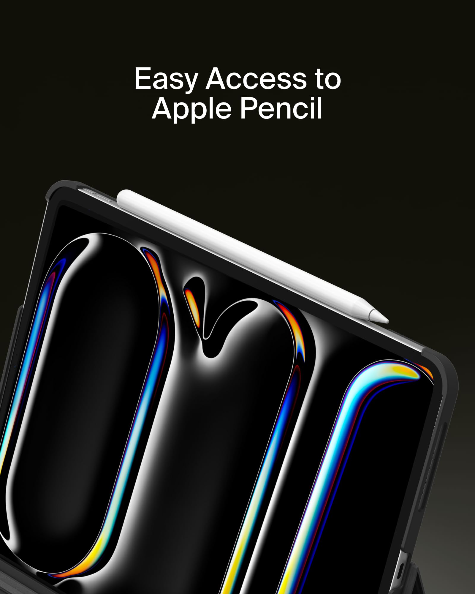 Belkin Pro Keyboard Case w/Magnetic Stand, Backlit Bluetooth Keyboard, Multi-Gesture Controls, Magnetic Apple Pencil Storage Compatibility, & Multimedia Keys for iPad Pro 13" (M4/M5) - Black