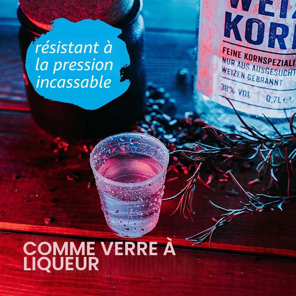 Tuuters. Lot de 300 gobelets à médicaments, 30 ml, incassables, pour schnaps, médecines, mélange de couleurs + couvercle