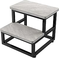 Vista 15 de Taburete de pie para adultos y niños, taburete resistente para armario, taburete de pie resistente para cocina, baño, dormitorio, soporta hasta 500