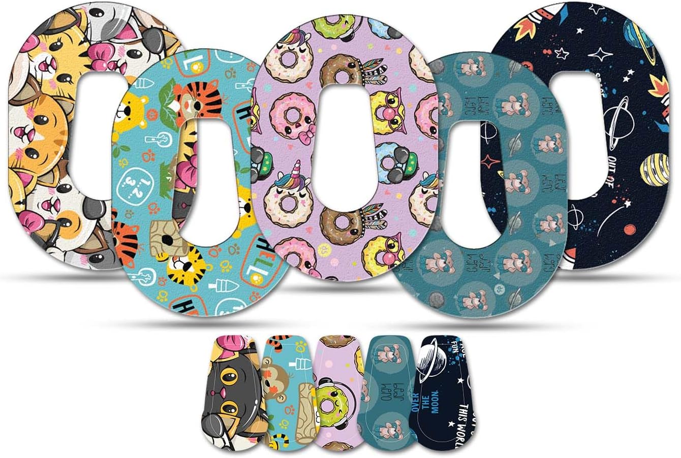 Cartoons Craze -dexcom g6 Adhesive Patches, Watertight,Dexcom G6 Transmitter Stickers, Peel Resistant, Hypoallergenic, cgm Sensor Patches Cartoons Pack of 5 (G6 Mini) (G6 Mini)