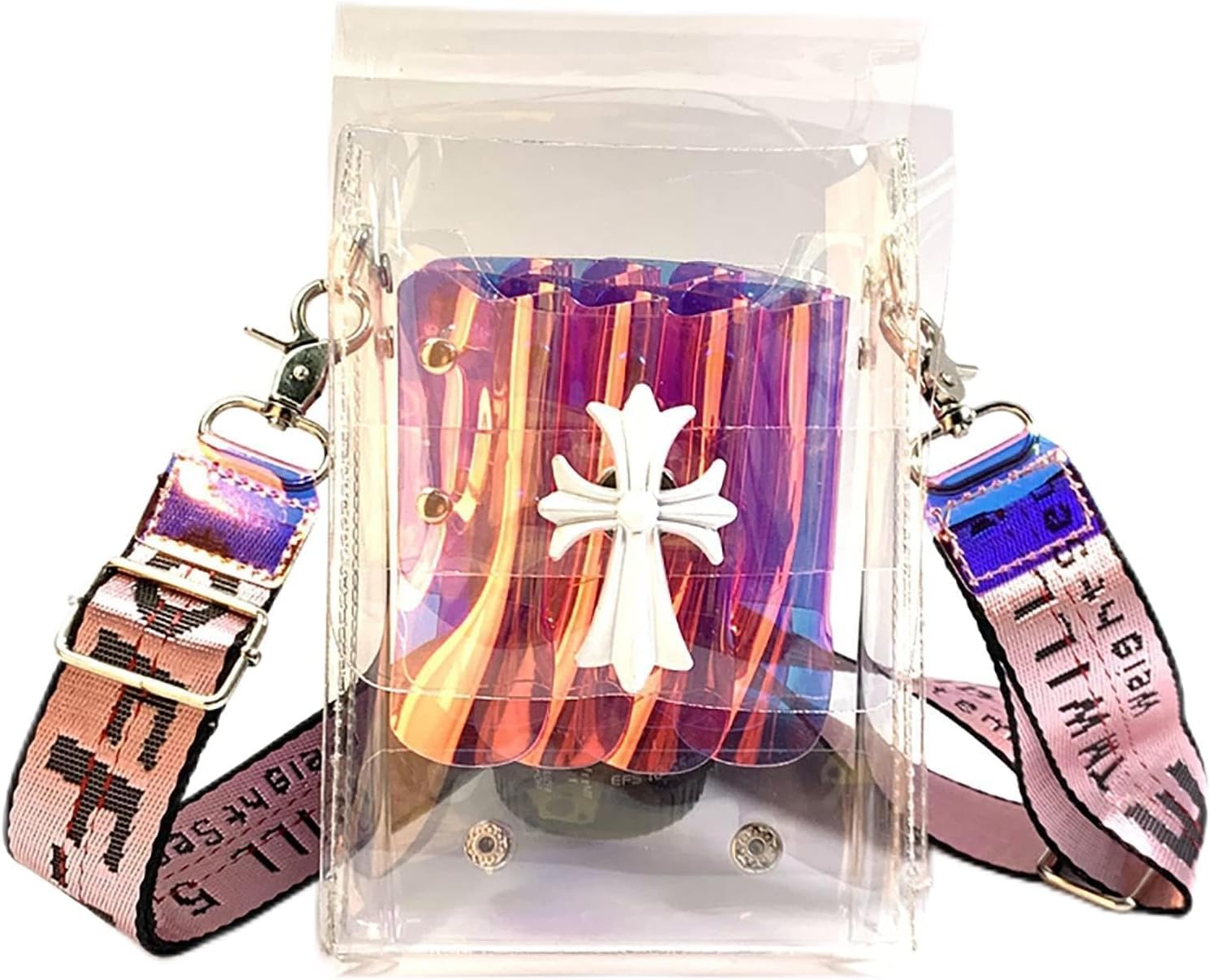 Hair Scissors Comb Brushes Bag,Transparent Haircut Scissors Bag Hairdressing Waist Bag,Pack Salon Stylist Hairdresser Shears Holster Case(A)