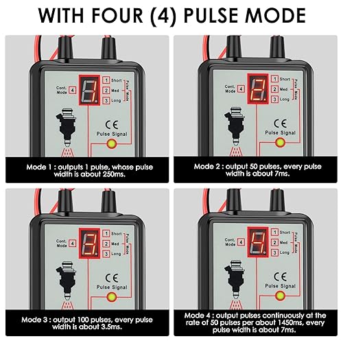 Miniatura 3 de Adaptador de probador de inyector de combustible, herramienta de diagnóstico de sistema de presión automotriz de mano, 12 V, 4 modos de pulso,