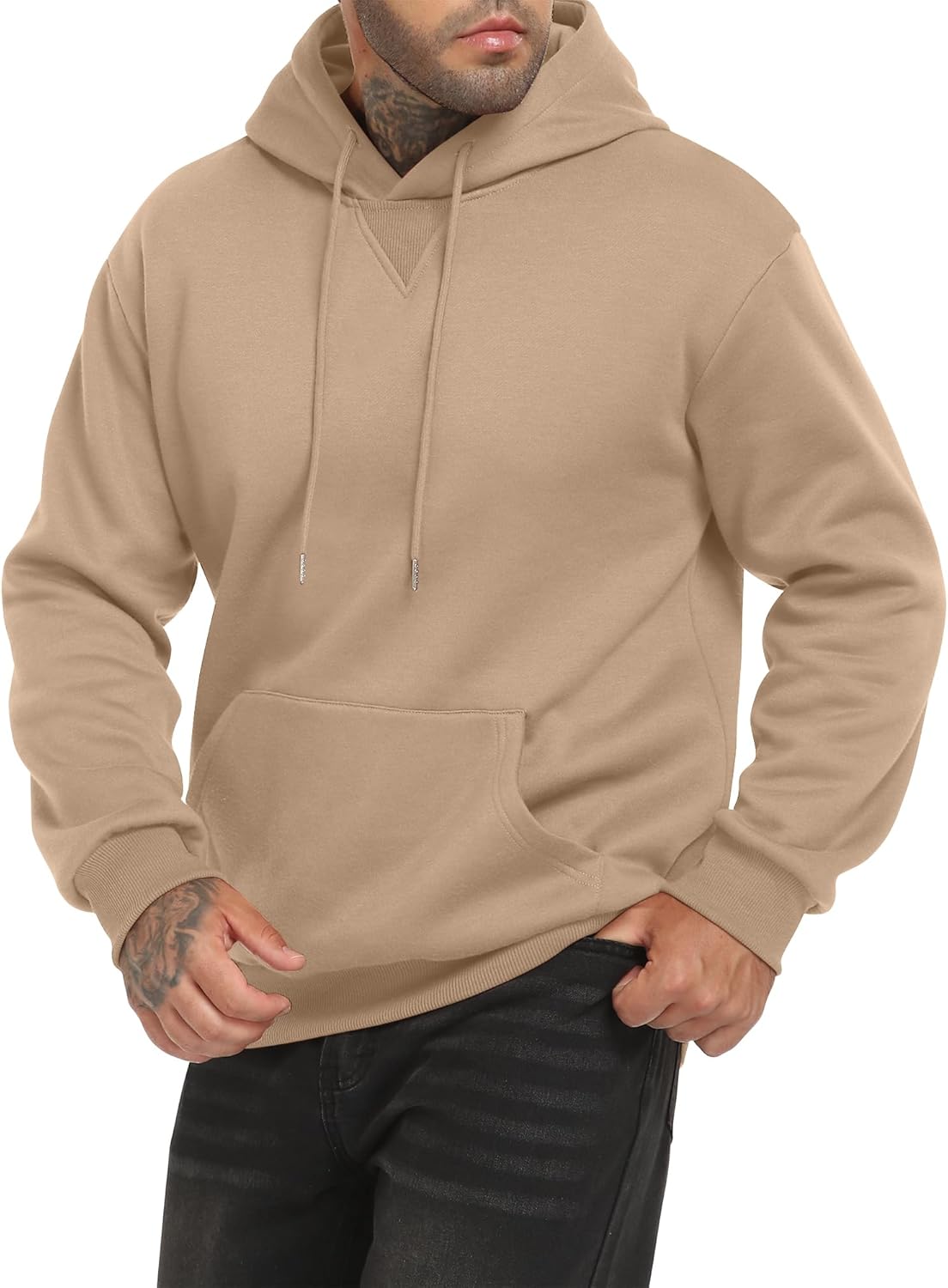 Men's Hooded Sweatshirts Long Sleeve Winter Hoodies Pullover Sweatshirts with Pockets - Image 3