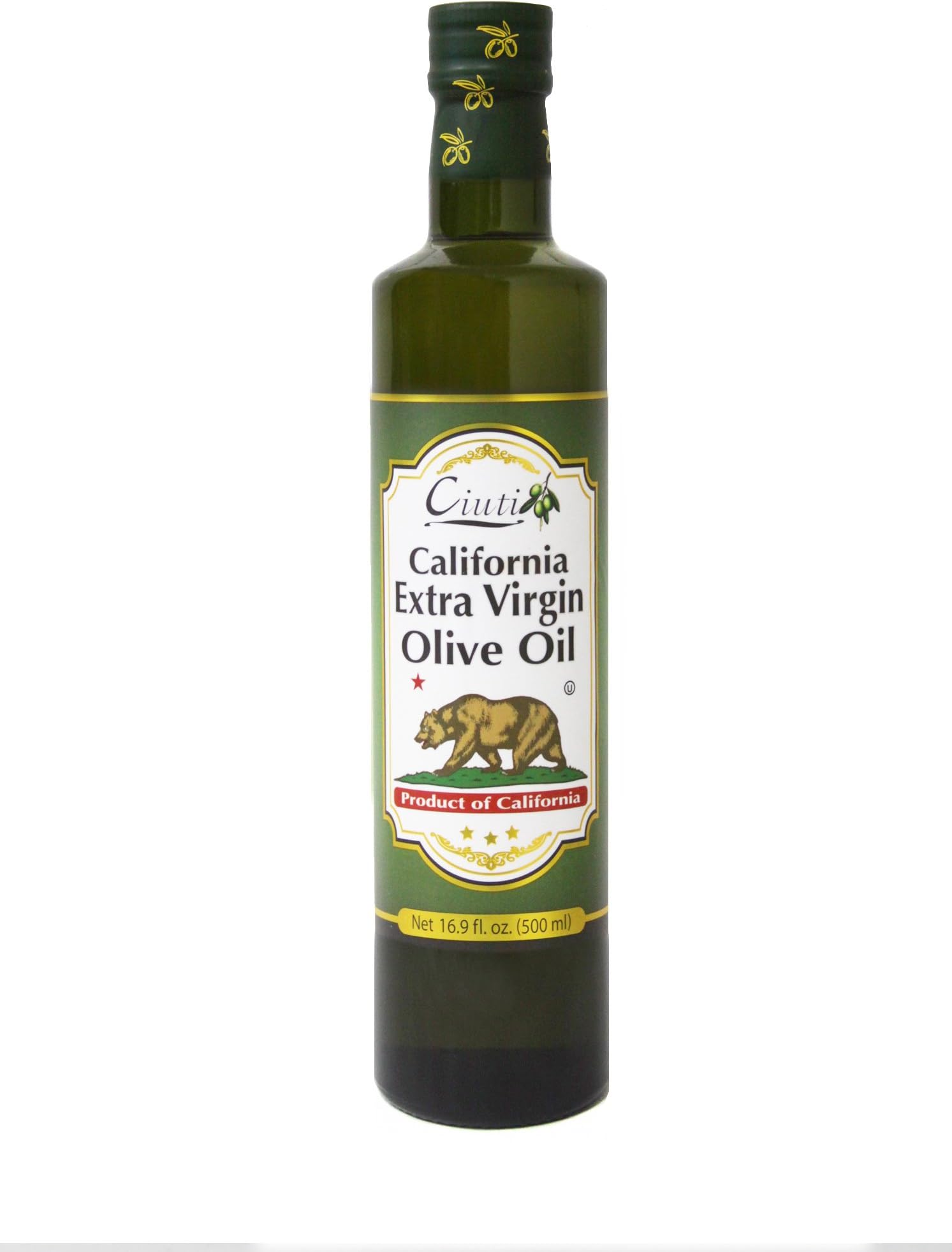 CA EVOO | Ciuti 100% Non-GMO California Extra Virgin Olive Oil, 500 mL/16.9 fl. oz.