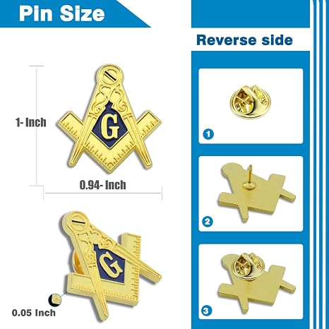 Aazon.co: 6/12/50Pcs Asonic Lapel Pins Bulk - Etal Free Freeasonry...
