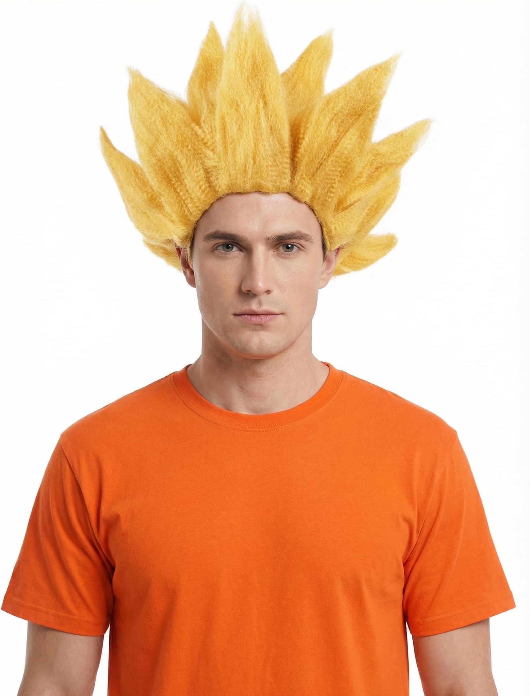 Miccostumes Men's Goku Cosplay Wig (Gold)