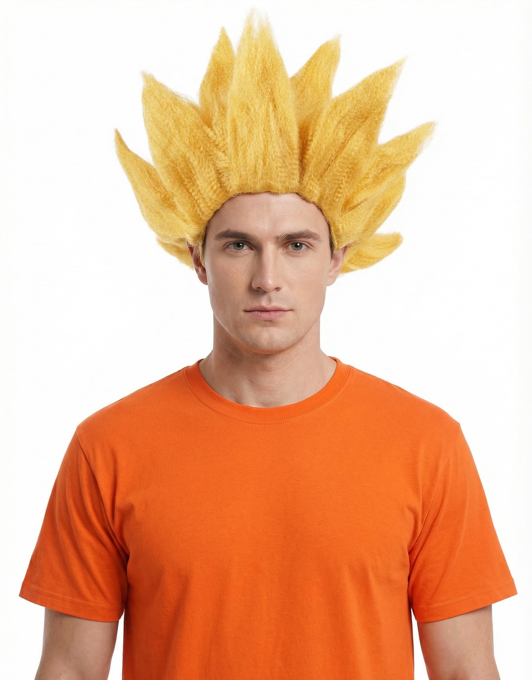 Miccostumes Men's Goku Cosplay Wig (Gold)