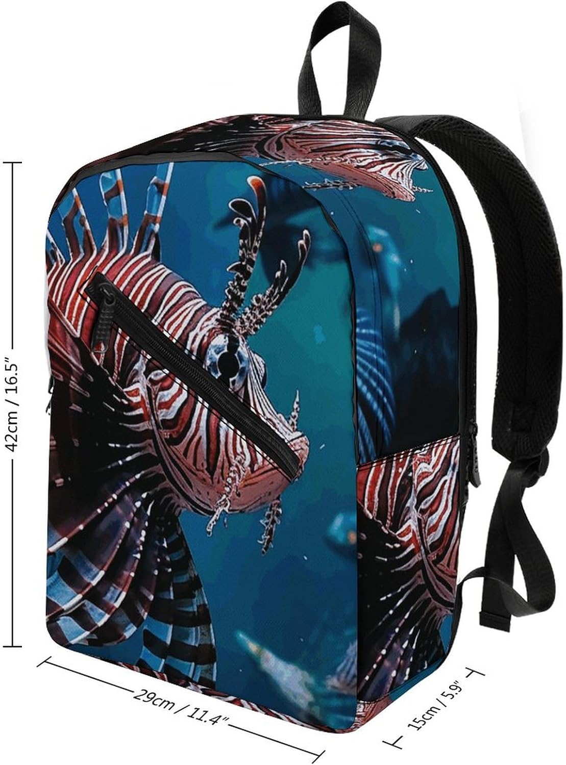Fish in Fish Tank Travel Backpack for Women Men 2 Compartment Laptop Backpacks Laptop Bag Casual Daypack image 2