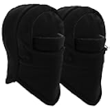 Balaclava Ski Mask 2 Pcs - Windproof Warmer Fleece Adjustable Winter Mask for Men Women