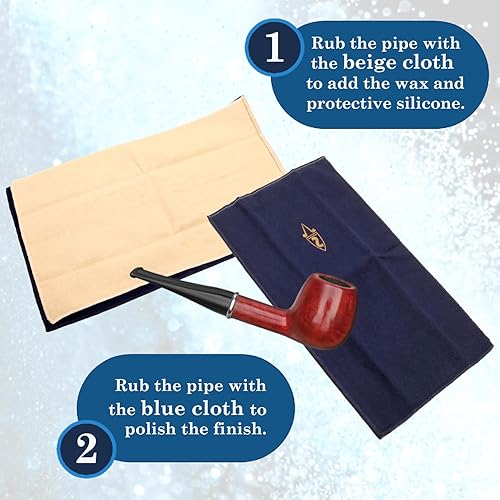 Miniatura 3 de Savinelli Magic Cloth - Paño de pulido de tuberías infundido con cera para el cuidado de la madera, paño de limpieza protector de tubo de brezo 2 en