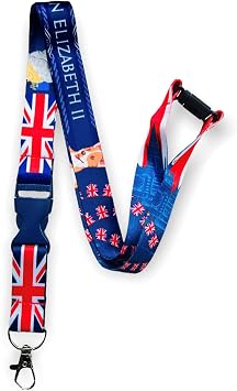 Queen Elizabeth II & Corgi Dog commemorative Collectors Edition Lanyard