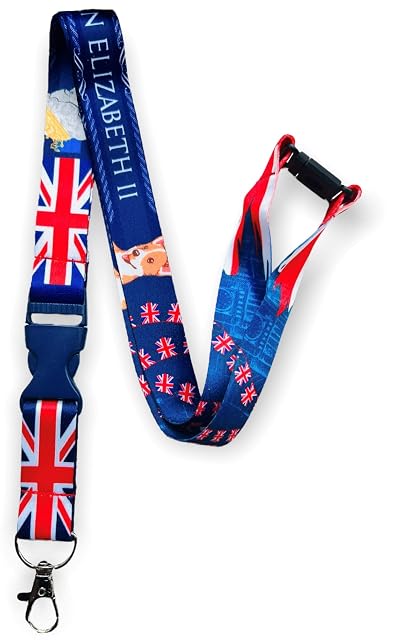 Queen Elizabeth II & Corgi Dog conmemorativo Collectors Edition Lanyard