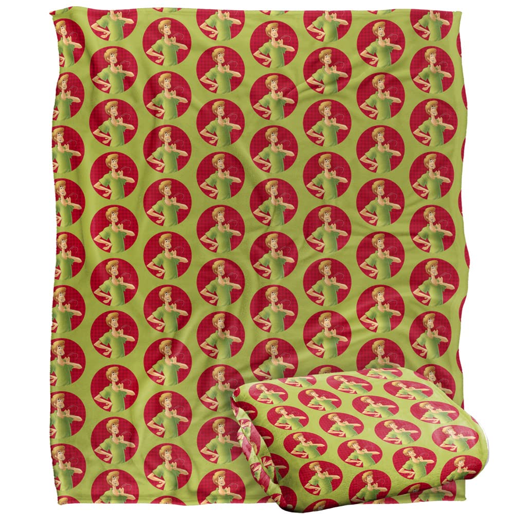 Logovision Multicolor Scooby Doo! Shaggy Character Pattern Officially Licensed Silky Touch Super Soft Throw Blanket 152 X 127 Cm