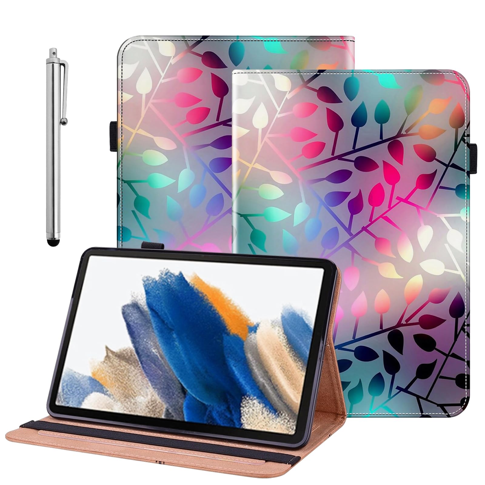Housse cuir synthétique Samsung Tab S6 Lite finition feuille d'érable haute durabilité - 8