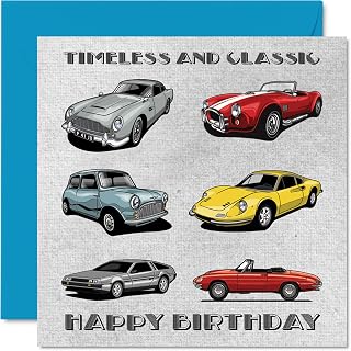 Stuff4 Vintage Birthday Cards for Him, Timeless & Classic Cars
