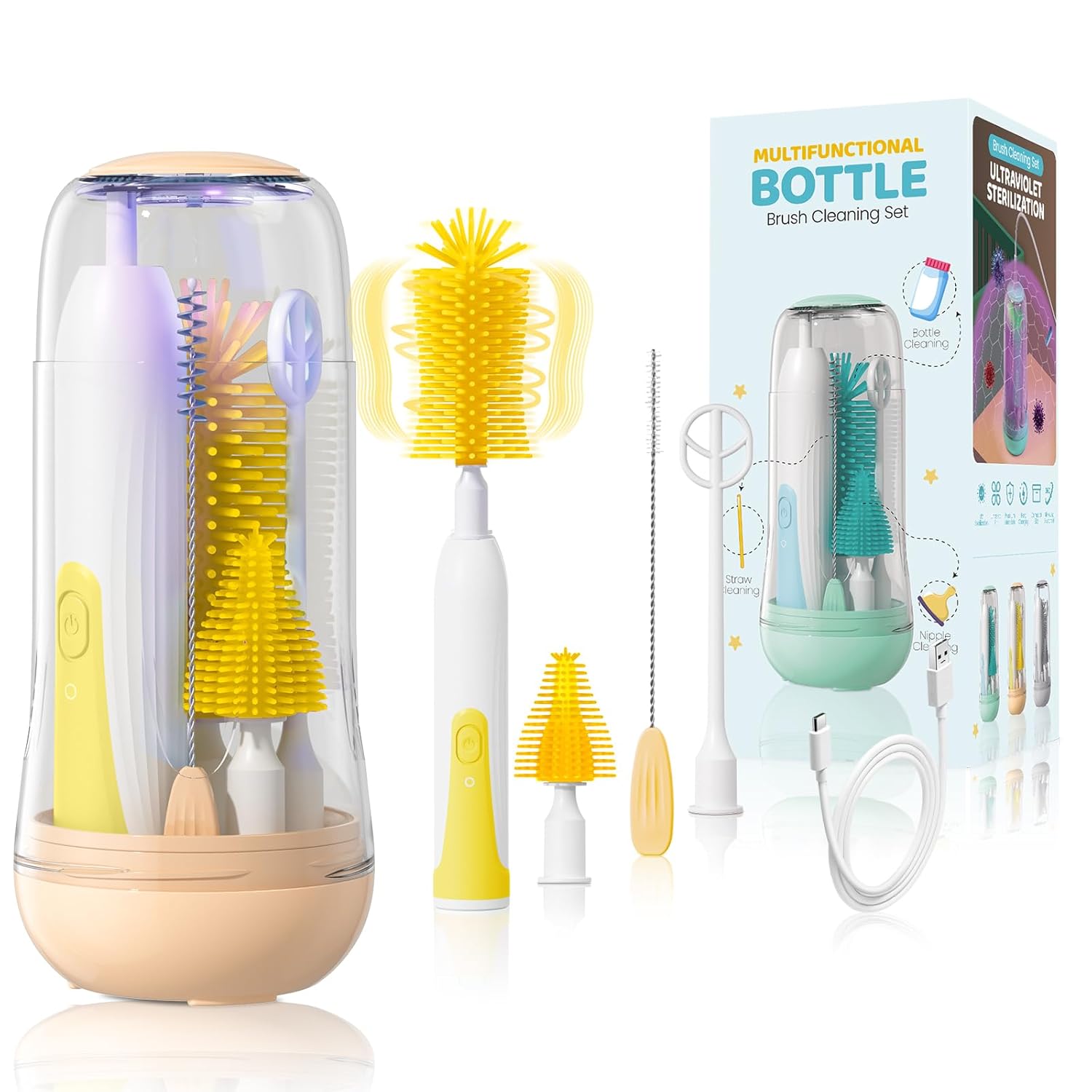 Electric Travel Baby Bottle Brush Set with Storage Jamaica Ubuy