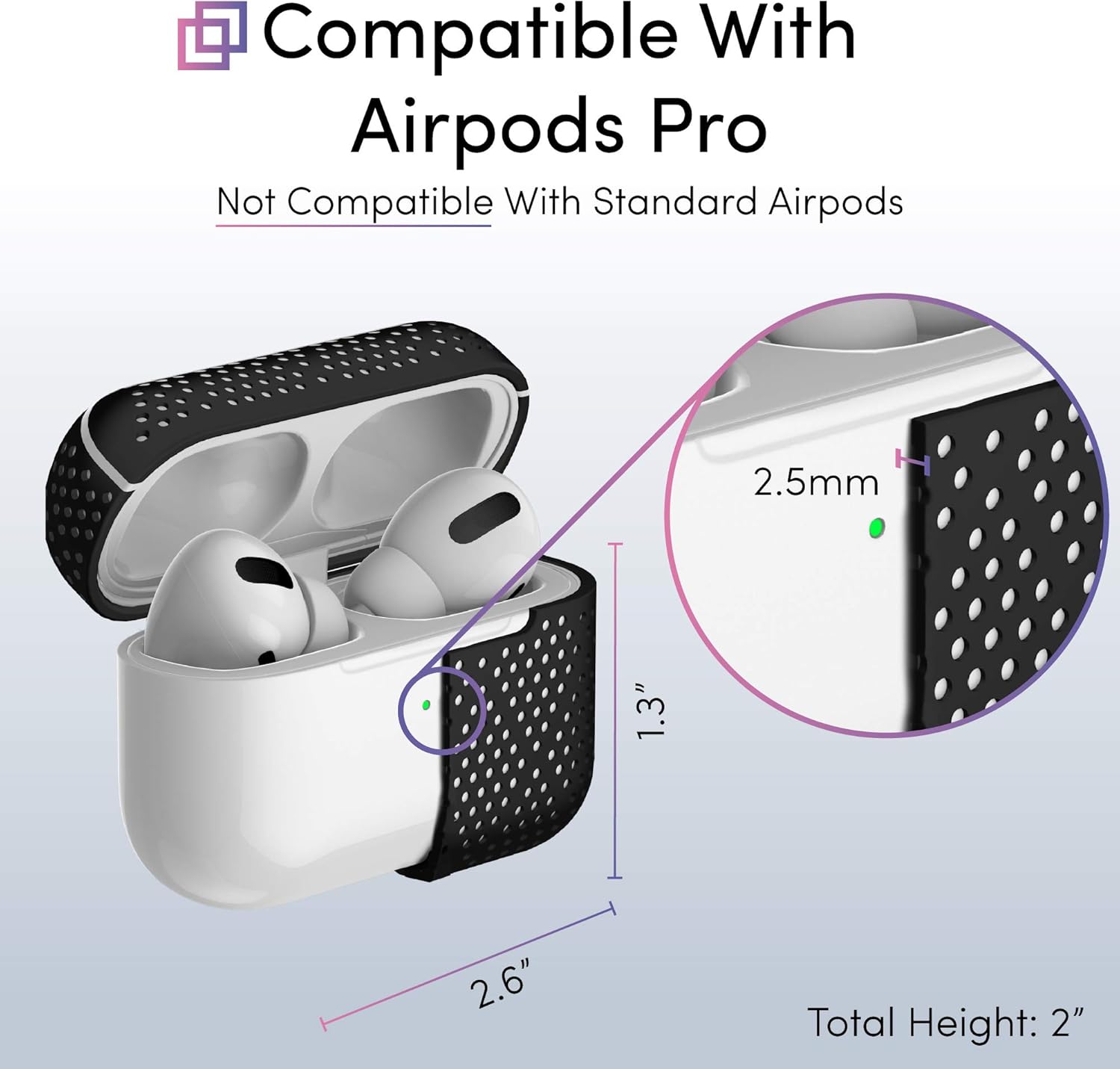 Cheap TALK WORKS AirPods Pro Case Cover with Keychain - Protective Hard Silicone Skin for AirPods Keychain Case Clip Carabiner Wireless Charging Compatible with Apple AirPod Pro Carrying Case 2019 - Black