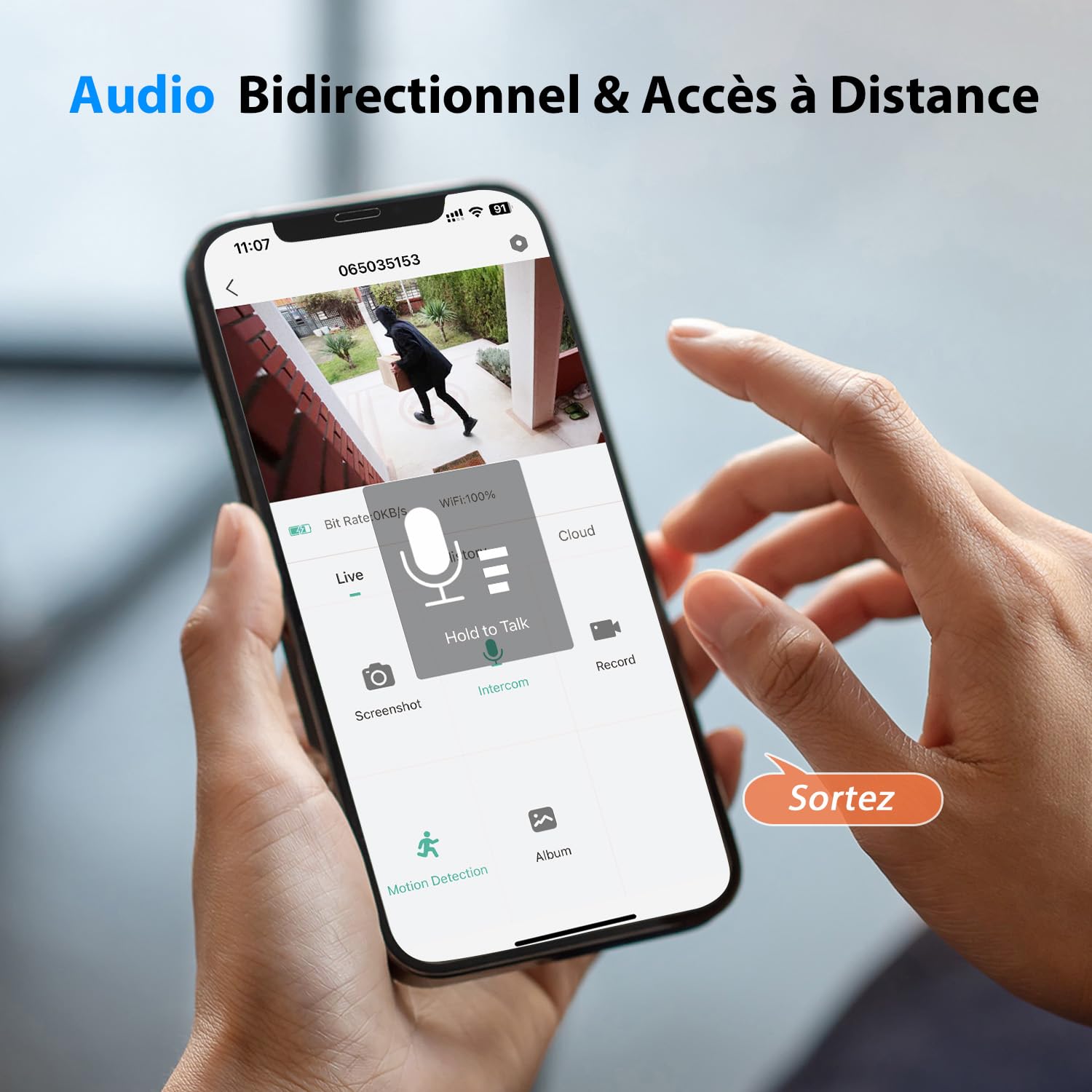 5MP Camera Surveillance WiFi Exterieure sans Fil Batterie - 2.4GHz Caméra de Surveillance, Autonomie du Panneau Solaire, 360° PTZ, Vision Nocturne Couleur, PIR Sirène (5MP)