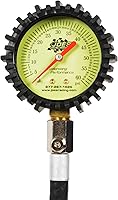 JOES Racing 32307 Glow-in-the-Dark Tire Pressure Gauge 0-60 PSI with Bleed Button, Flexible Hose & Dual Chucks
