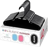 Vista 6 de Sharpty Perchas de plástico para niños, perchas para ropa de bebé, niños pequeños y niños, uso estándar diario, ideal para armario de niños y niñas