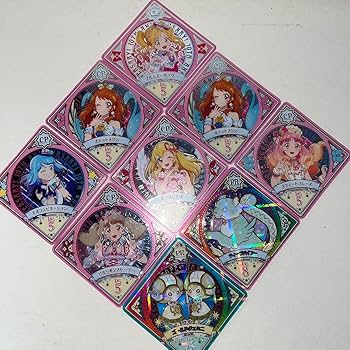 未使用　アイカツ　アニon アニオン ホロ　コースター　いちご　あおい　蘭　6枚 アイカツ！10th STORY~未来へのSTARWAY~】ミニ色紙 霧矢あおい