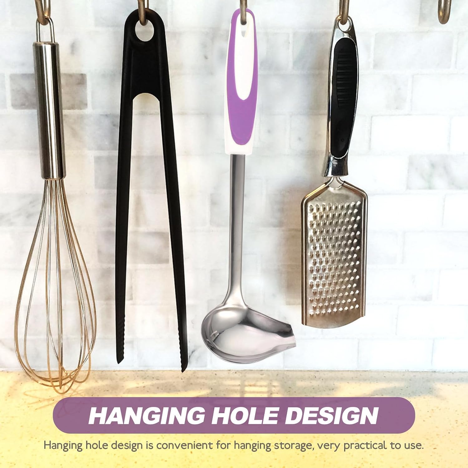 Xmas Duckbill Stainless Gravy Ladle with Non Slip Grip for Sauce