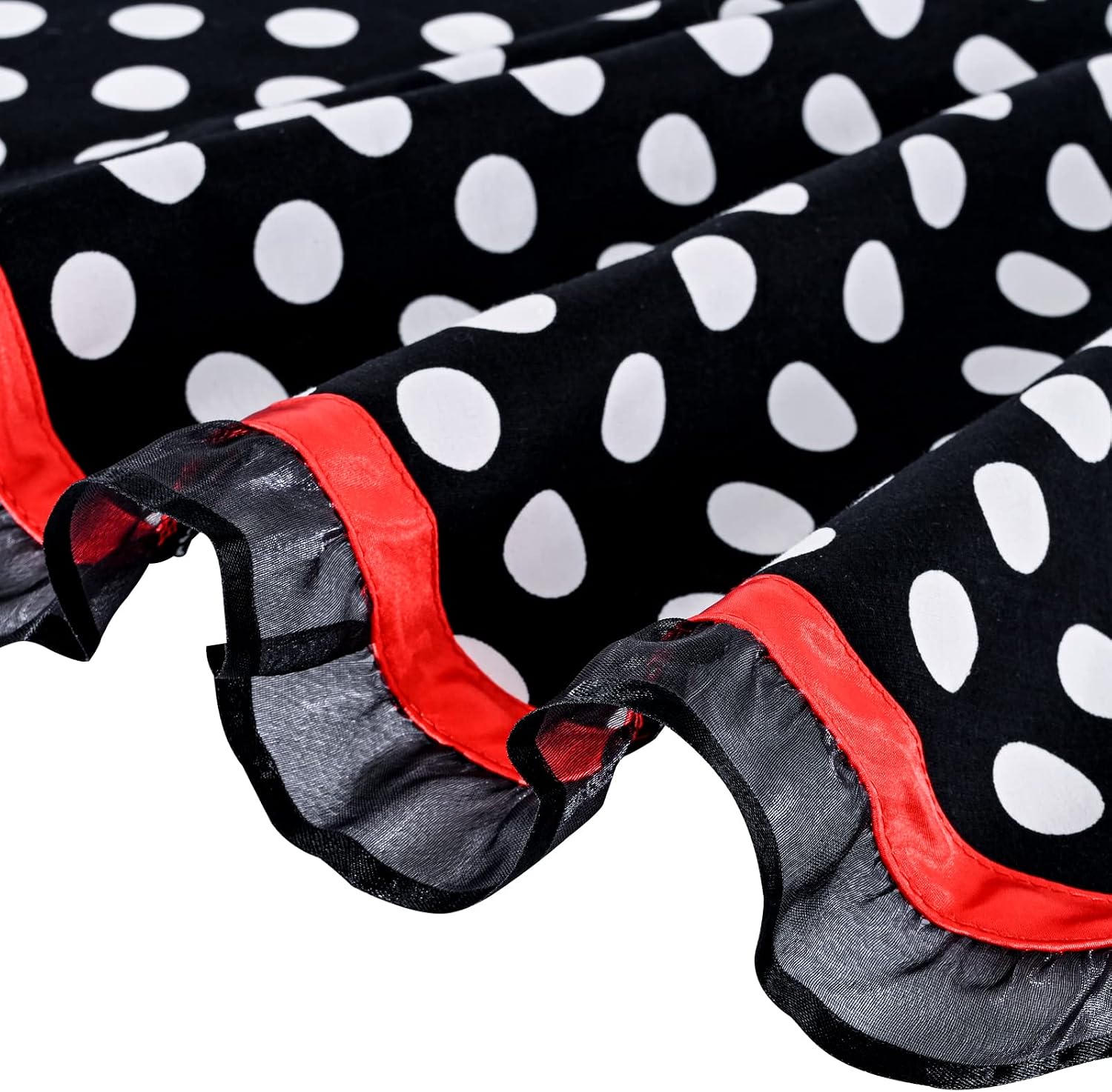 Violet Mist Cute Sweetheart Vintage Apron for Women Girls Polka Dot Retro Stylish Apron Sexy Black Dress 50s Aprons Lace Ruffle Adjustable Neck Strap Flirty Aprons Halloween Christmas Mothers Gifts
