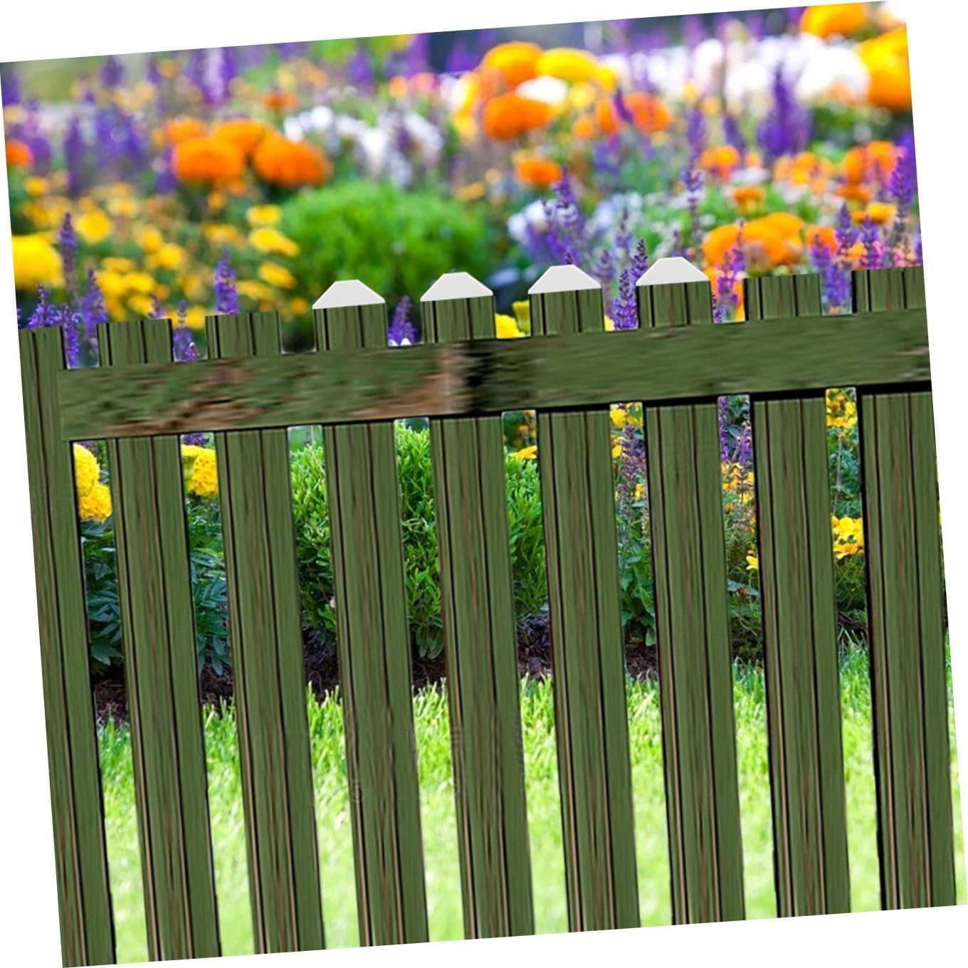 Luxshiny 8pcs PVC Fence Post Caps Flat Covers Replacement Guardrail Sealing Covers for Outdoor Garden Decking Railings