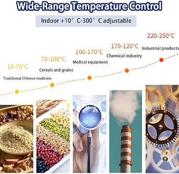 Lab Forced Air Convection Drying Oven 16L Constant Temperature Blast Drying Oven Digital Lab Thermostatic Electric Incubator Box with Temperature Control & Timer,110V