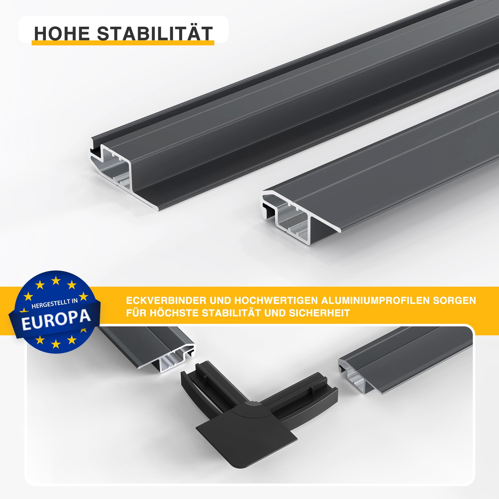 jarolift Zanzariera per Finestre SlimLine, Montabile Senza Fori, con Telaio in Alluminio, 110 x 150 cm, Antracite