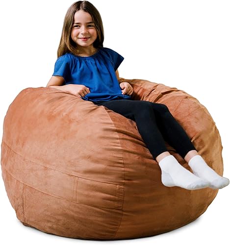 Miniatura 85 de Big Joe Fuf Silla Puf de Espuma de 5 Pies de Tamaño Extra Grande con Funda Extraíble para Niños, Adolescentes, Adultos, Onyx Lenox, Poliéster Tejido