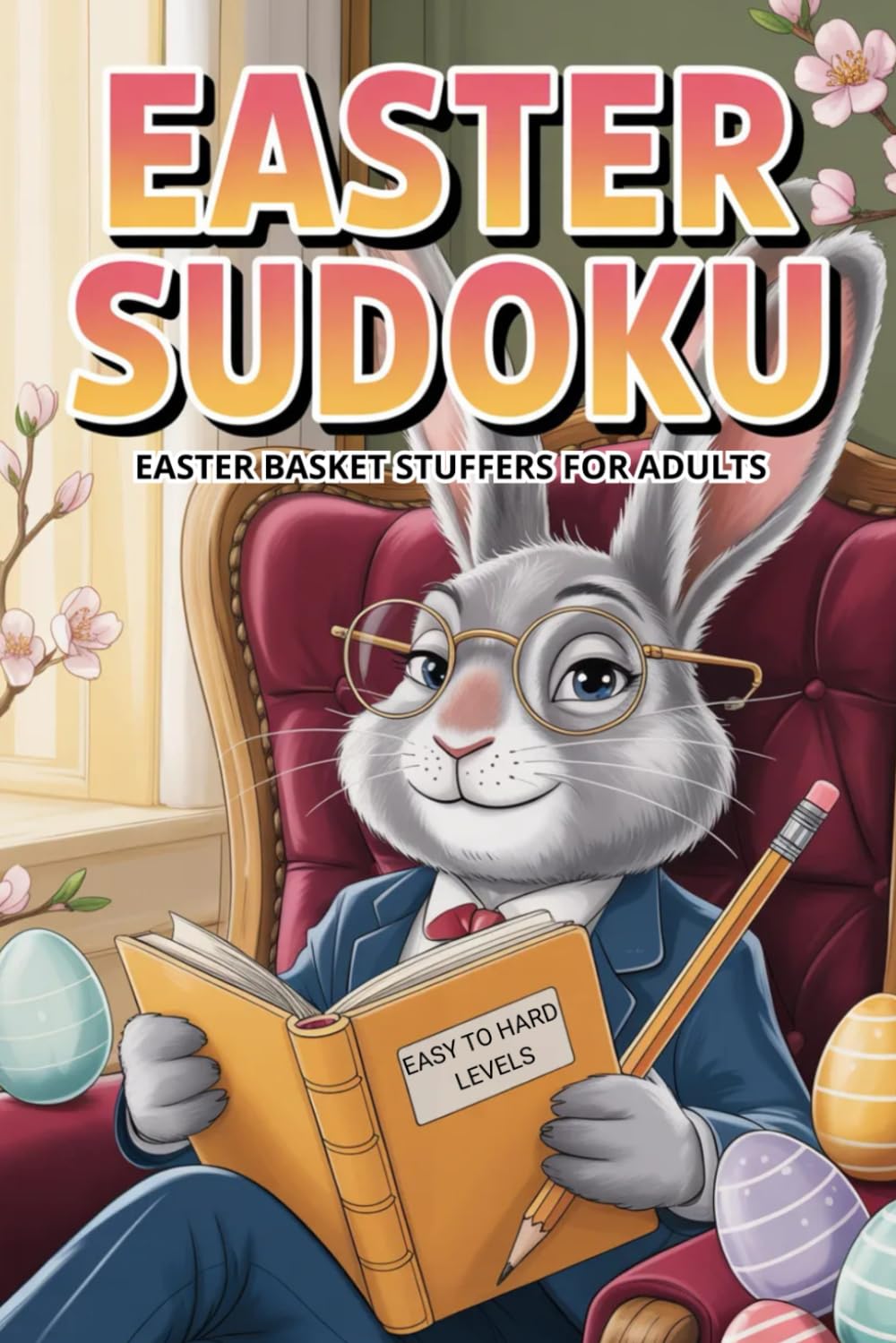 Easter Basket Stuffers for Adults: Sudoku Puzzle Book for Men and Women with 3 Difficulty Levels from Easy to Hard