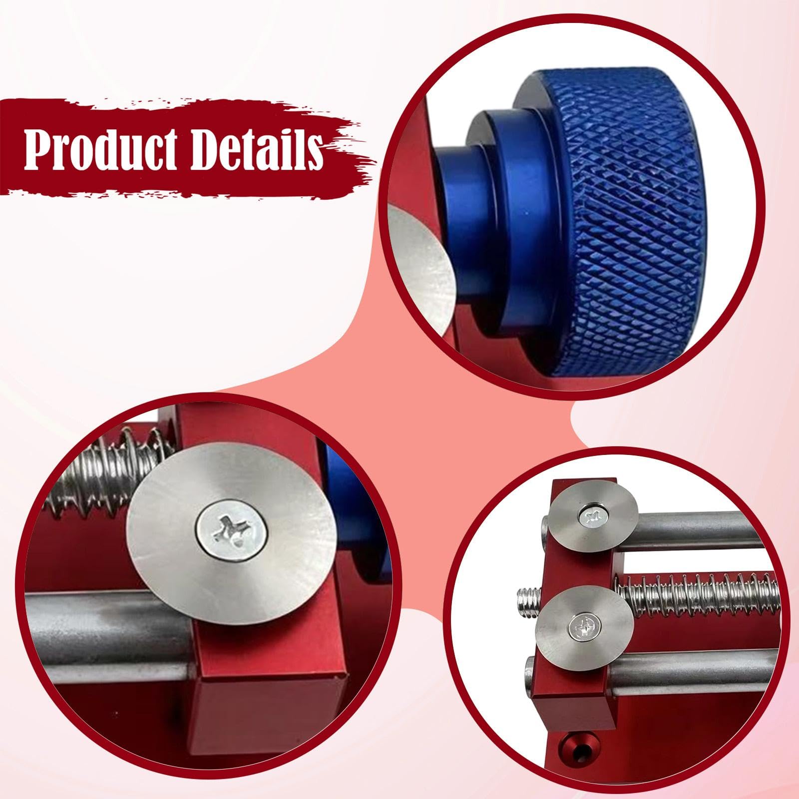 Abridor de Bisel de Reloj, Herramienta Ajustable para Desmontar Cajas Metálicas, Herramienta Profesional para Reparación de Relojes, Banco de Trabajo, Rojo