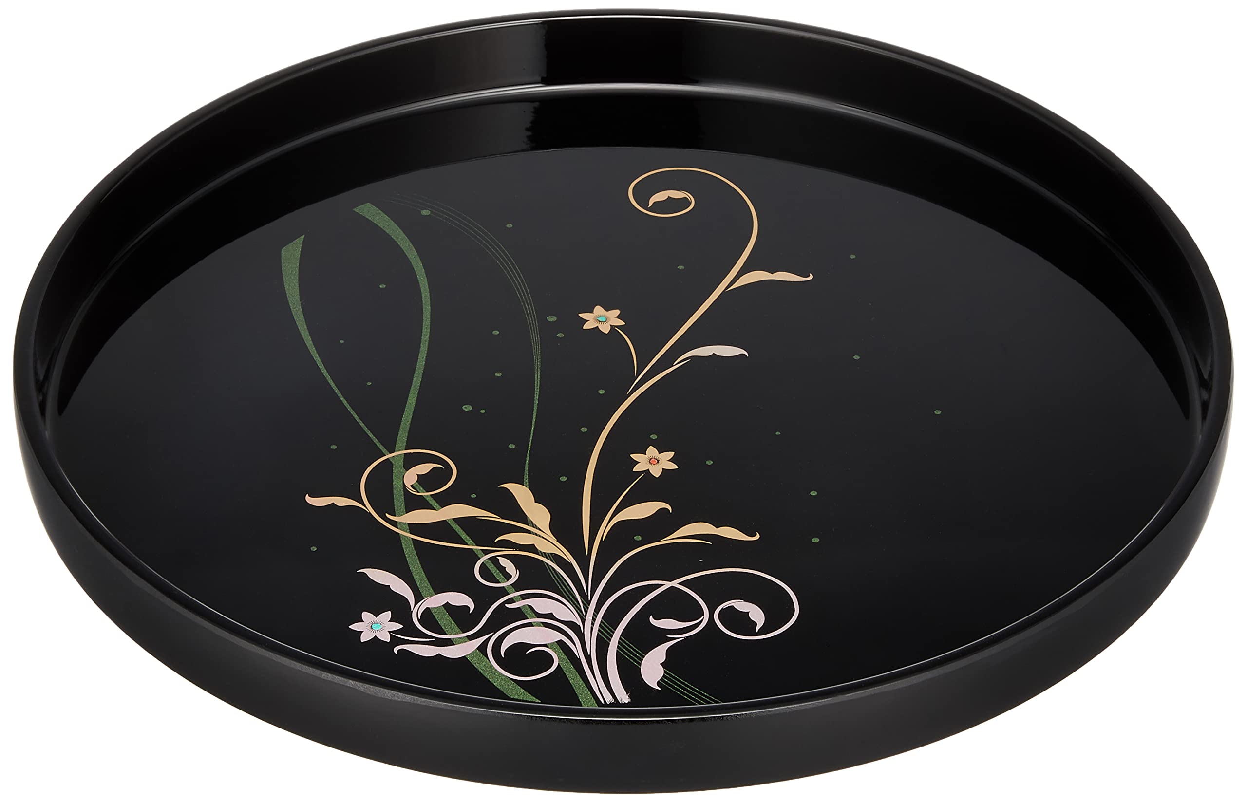 丸盆 Amazon｜中西工芸 MAKOTO japan 花みさき 丸盆 30cm 日本製 0774013 黒
