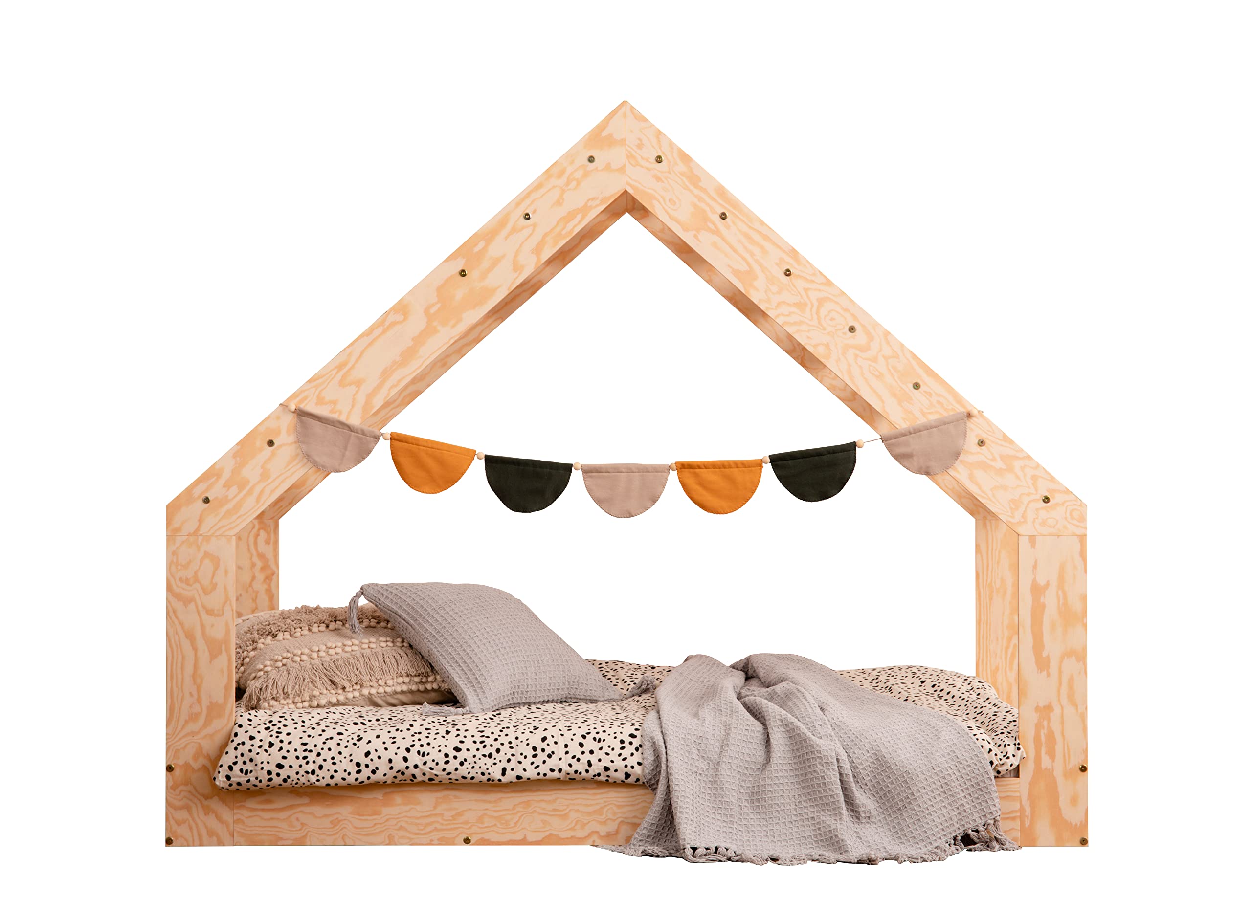 Letto Bambini Montessori SMARTWOOD 80x160cm - Con Sponde, Rete Doghe, Legno FSC, Montaggio Facile - Foto 8