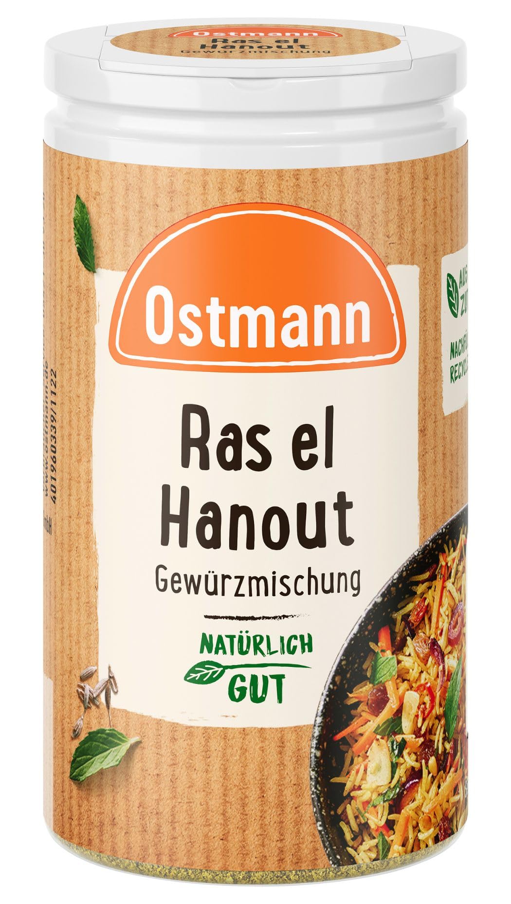 Ostmann Gewürze - Ras el Hanout Gewürzmischung | Orientalische Gewürzmischung für Reis, Kichererbsen, Geflügel | 100 % natürliche Zutaten | 35 g in der Streudose