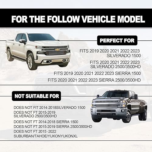 Miniatura 3 de 2 fundas de bolsillo para riel de cama compatibles con GMC Sierra 1500Chevy Silverado 1500 2019-2023 2024 y SilveradoSierra 25003500HD 2020-2024