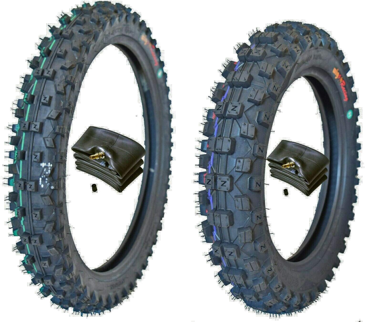 WIG Racing 120/8019 Tire with Inner Tube For Dirt Bike Motocross Off Road Automotive