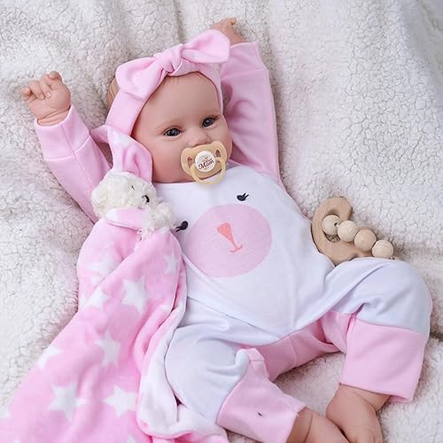BABESIDE Reborn Baby Dolls, 20Inch Cute Soft Vinyl Realistic-Newborn Baby Doll Poseable Real Life Lifelike Baby Dolls w/Doll Accessories for 3+ Year Old Girls