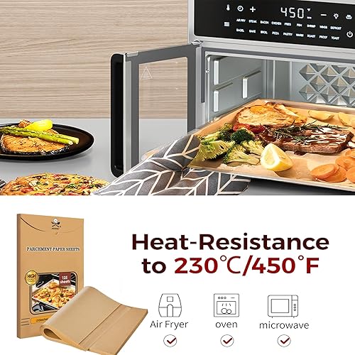 Miniatura 5 de Forros desechables para freidora de aire CHEFMAN, 125 hojas de papel pergamino compatibles con accesorios para freidora de aire Instant Pot