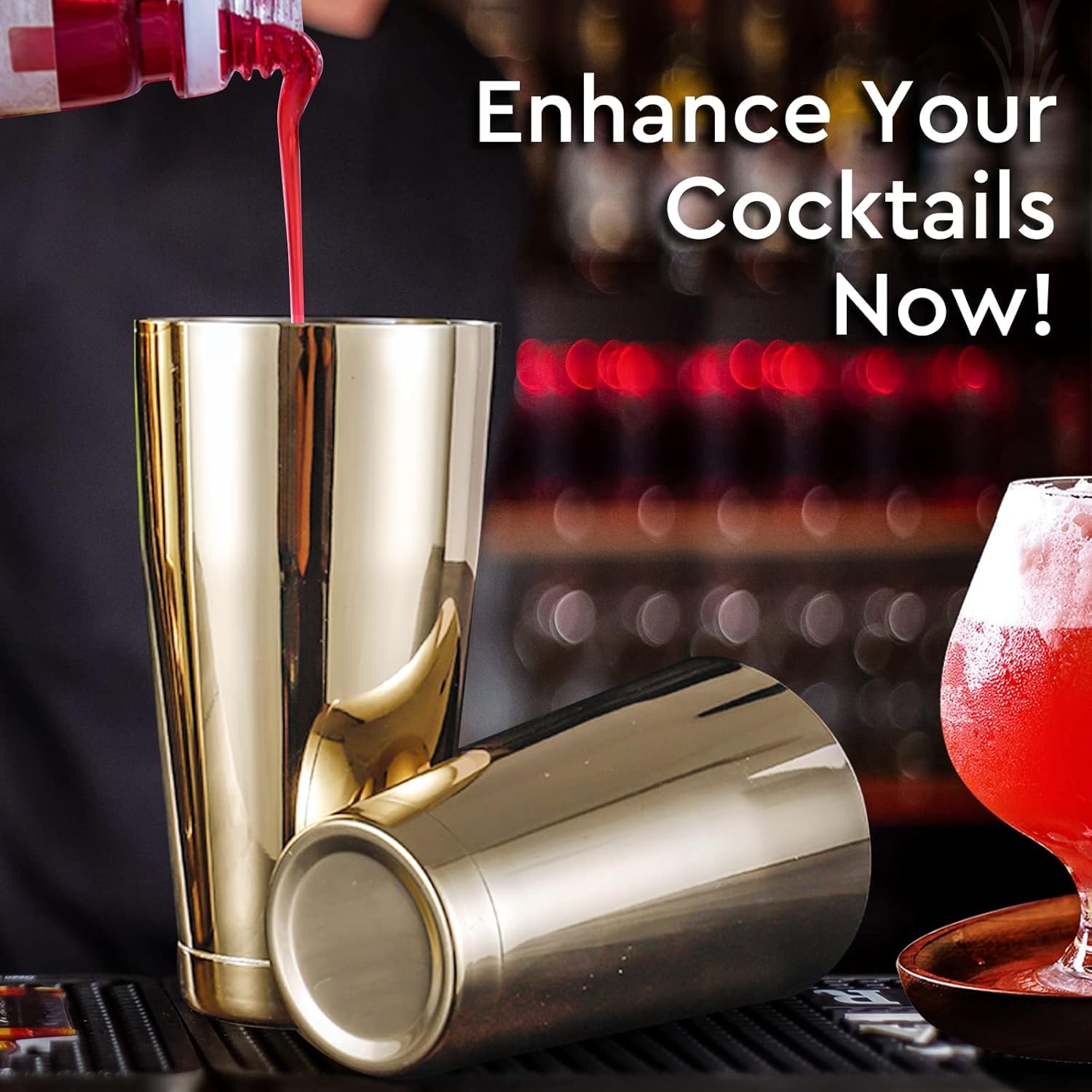 Boston Shaker Cocktail Lesté Ensemble Petite et Grande Timbale Acier Inoxydable Tin on Tin Shaker Accessoires Barman Bartender Bar Restaurant Mixologie