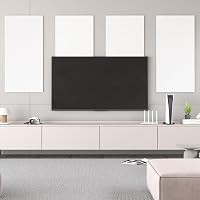 Panouri acustice autoadezive TONOR, panouri fonoabsorbante de interior, alb, 8 bucăți, 44,1 x 21,7 inchi, pentru sufragerie, birou, studio 7