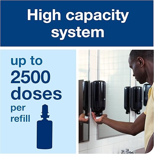 Miniatura 7 de Tork Elevation S4 571508 - Dispensador para el cuidado de la piel para jabón y desinfectante para manos, color negro, paquete de 4 unidades