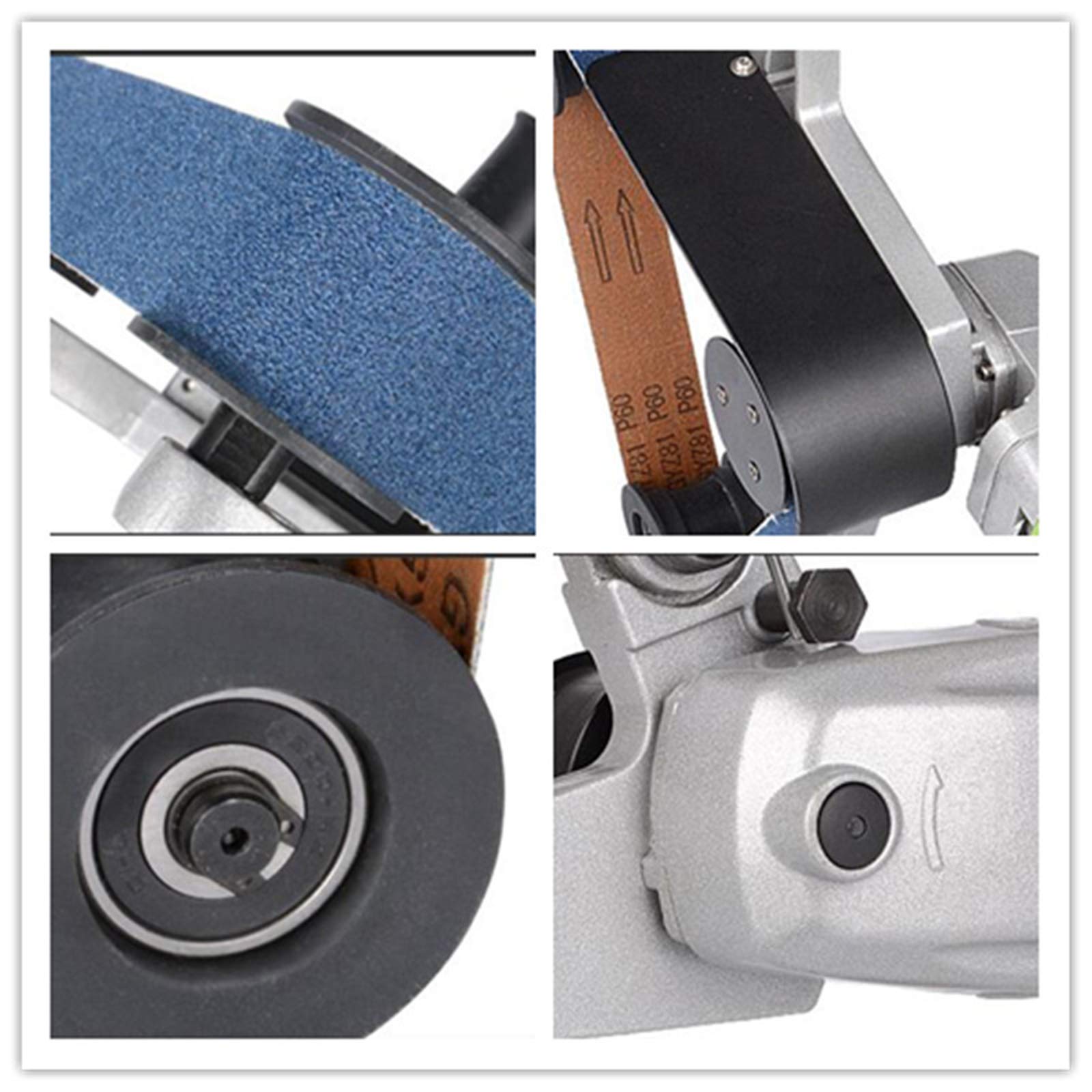 Aluminiumrohr-Poliermaschine – 900 W elektrischer Bandschleifer für Rohre und Rundstäbe, verstellbarer Doppelspannungs-Rohrschleifer für Aluminium, Edelstahl, Kupfer | Metallpolierer für