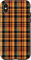 Vista 5 de Plaid Orange Brown Fall Harvest Muted Colors Print Pattern Case for iPhone 16