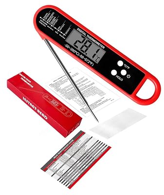 Meat Thermometer, Food Thermometer, Thermometer Probe with Instant Read Food Thermometer Screen Perfect for Cooking BBQ 