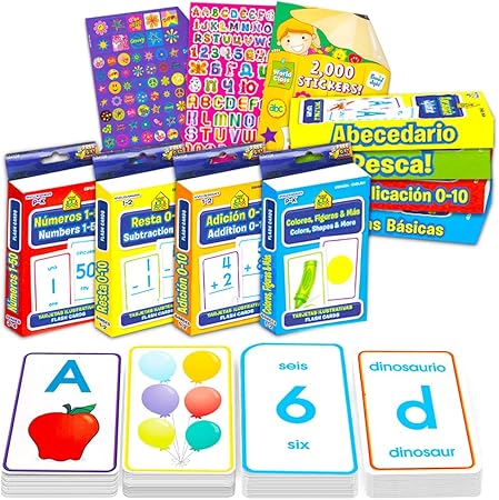 Amazon Co Jp School Zone バイリンガルフラッシュカード スーパーセット 幼児 子供 8枚のバイリンガルパックとステッカー Abc 数字 色 形 視覚の言葉 ステッカー おもちゃ Amazon Co Jp School Zone バイリンガルフラッシュカード スーパーセット 幼児 子供 8枚のバイリンガルパックとステッカー Abc 数字 色 形 視覚の言葉 ステッカー おもちゃ