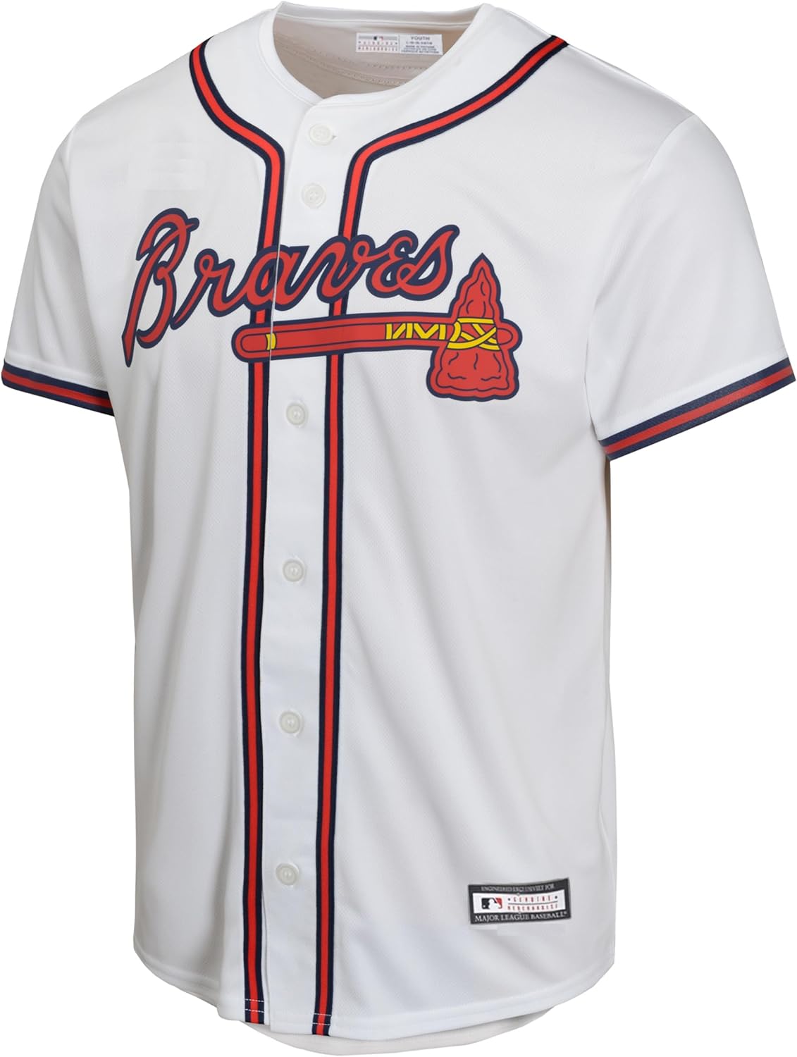 Matt Olson Atlanta Braves MLB Kids Youth 8-20 White Home Player Jersey - Image 2