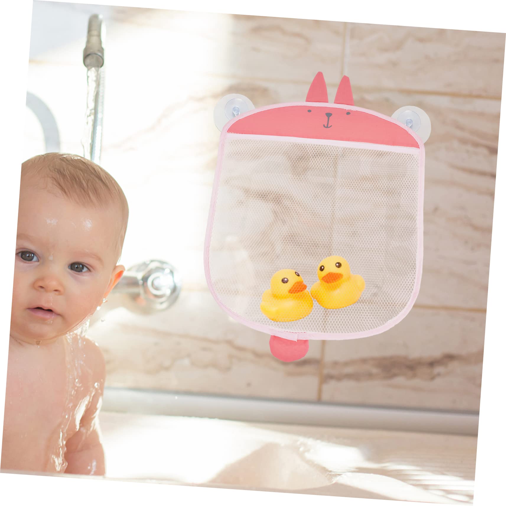 PRETYZOOM 4 Sätze Netztasche Zur Aufbewahrung Im Badezimmer Aufbewahrungstasche Für Kinderspielzeug Mesh-badespielzeug-organizer Schlafzimmer Hängetasche Polyester 2 Stück * 4